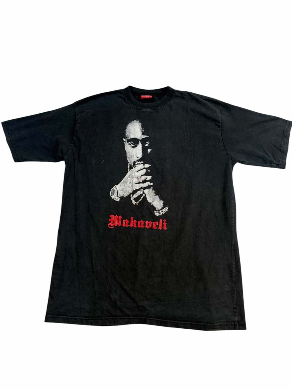 Tupac Makaveli T Shirt 2XL Black Rap Tee Y2K Graphic Hip Hop Biggie 2Pac